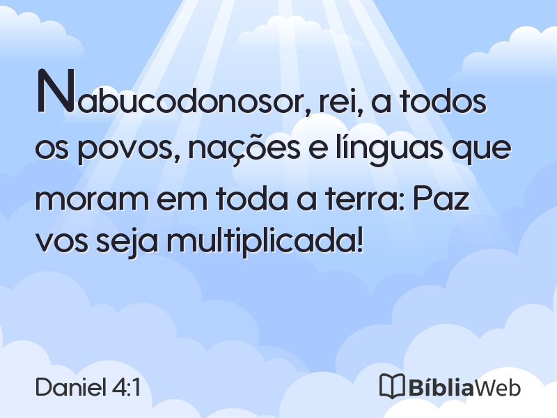 Daniel 4:1 em imagem para compartilhar