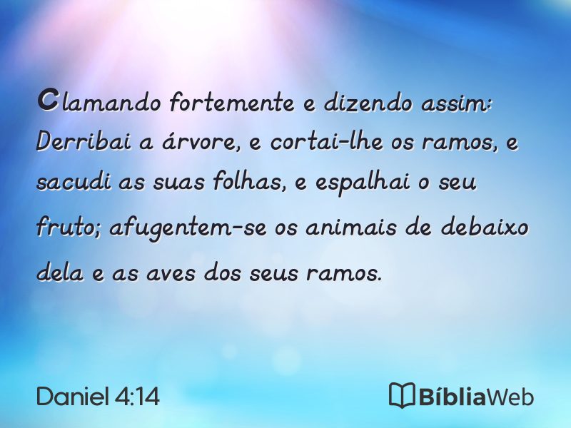 Daniel 4:14 em imagem para compartilhar