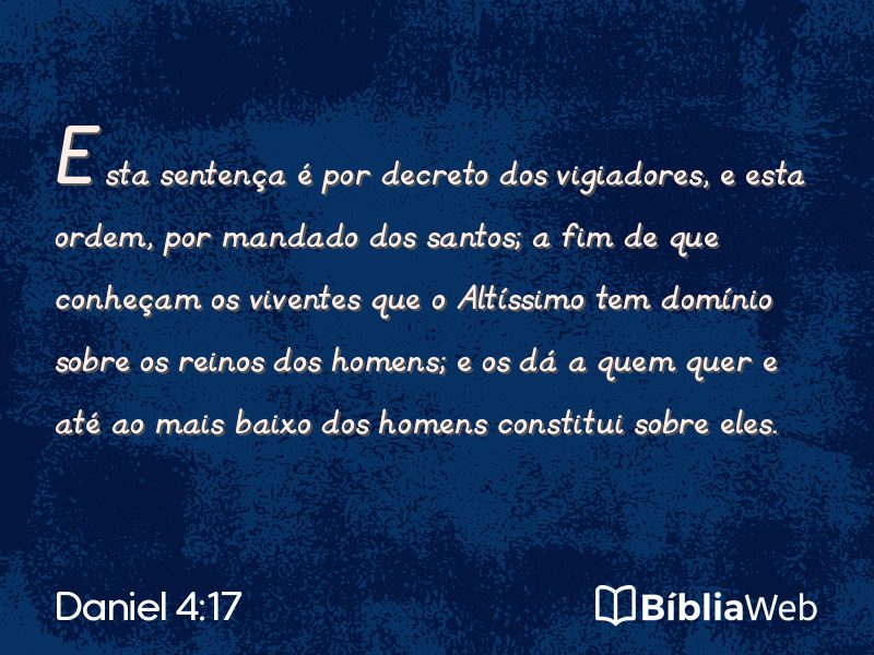 Daniel 4:17 em imagem para compartilhar