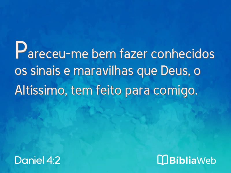 Daniel 4:2 em imagem para compartilhar