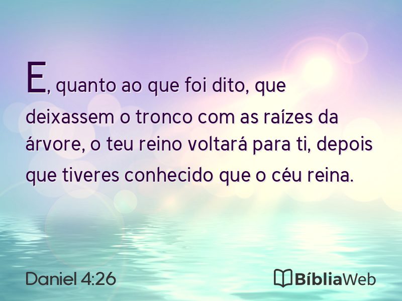 Daniel 4:26 em imagem para compartilhar