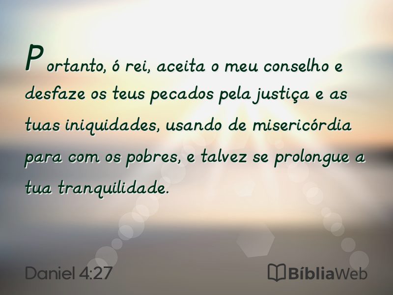 Daniel 4:27 em imagem para compartilhar