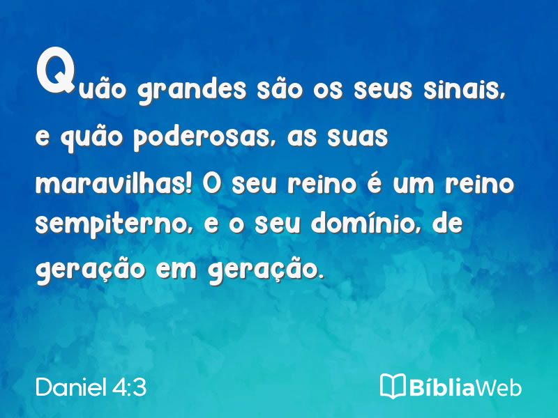 Daniel 4:3 em imagem para compartilhar