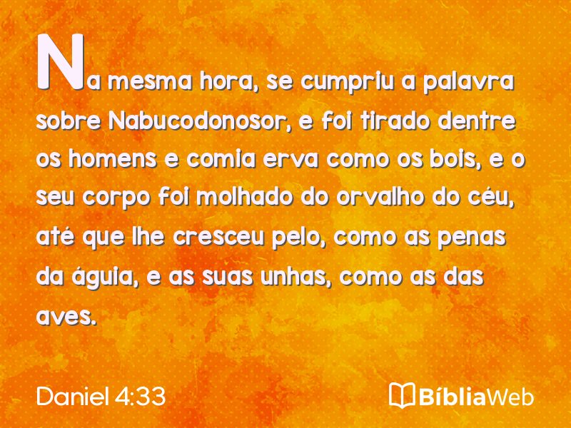 Daniel 4:33 em imagem para compartilhar