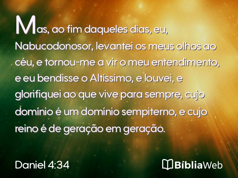 Daniel 4:34 em imagem para compartilhar