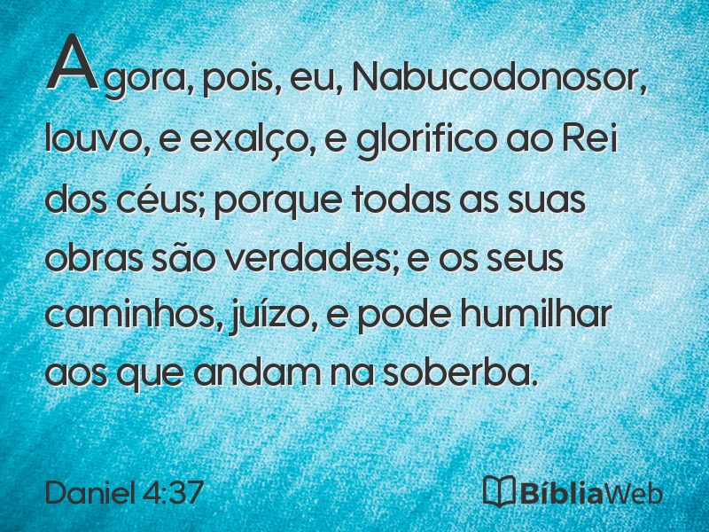 Daniel 4:37 em imagem para compartilhar