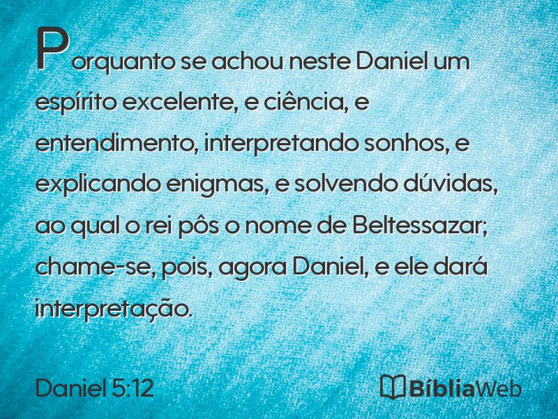 Daniel 5:12 em imagem para compartilhar