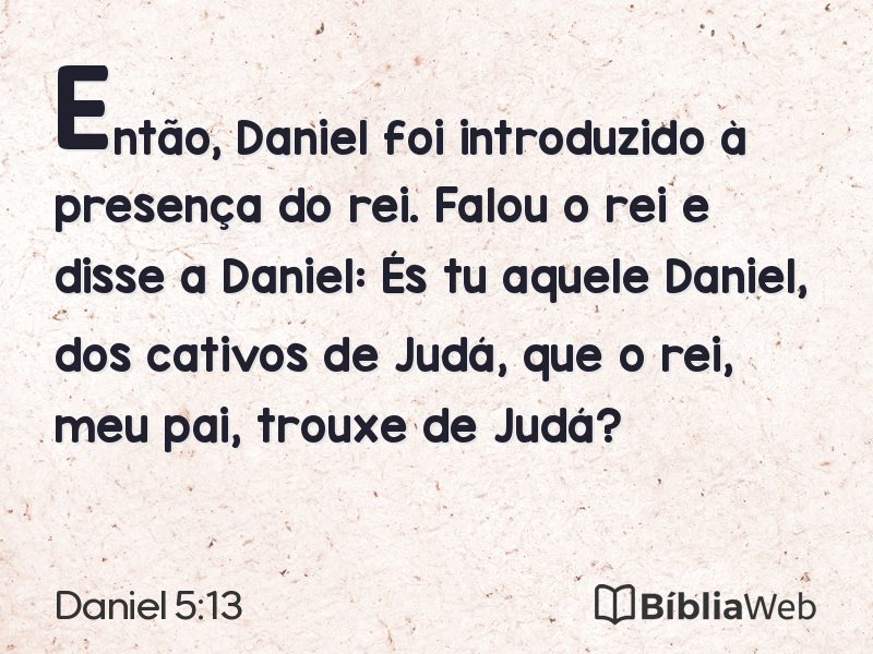 Daniel 5:13 em imagem para compartilhar
