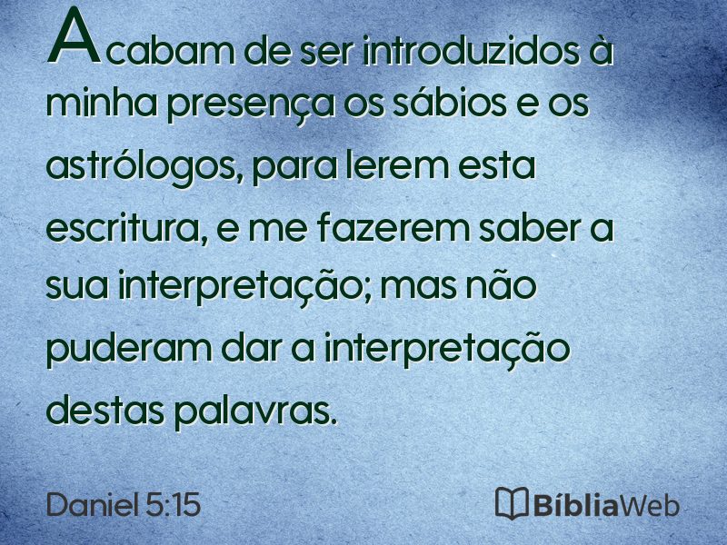 Daniel 5:15 em imagem para compartilhar