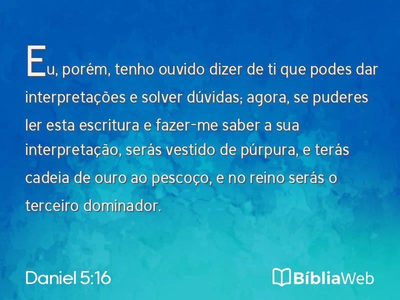 Daniel 5:16 em imagem para compartilhar