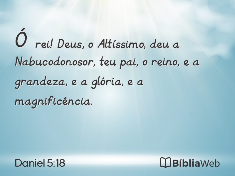 Daniel 5:18 em imagem para compartilhar