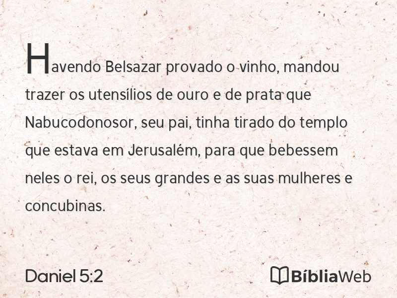 Daniel 5:2 em imagem para compartilhar