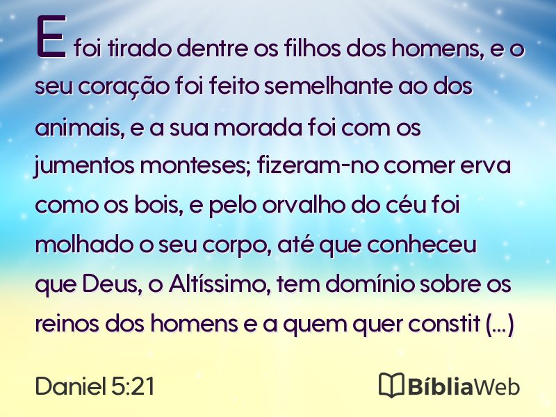 Daniel 5:21 em imagem para compartilhar