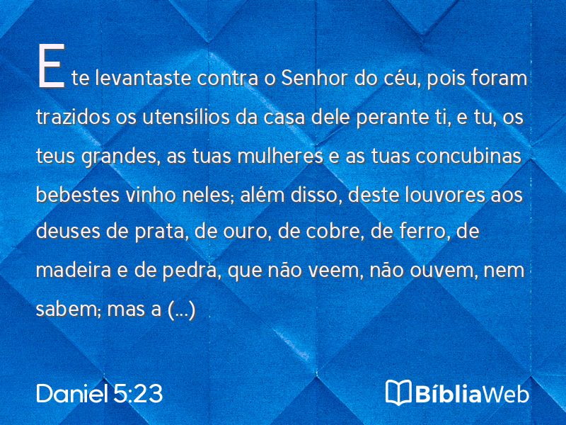 Daniel 5:23 em imagem para compartilhar