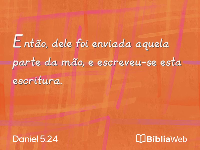 Daniel 5:24 em imagem para compartilhar