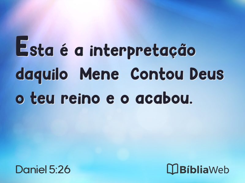 Daniel 5:26 em imagem para compartilhar