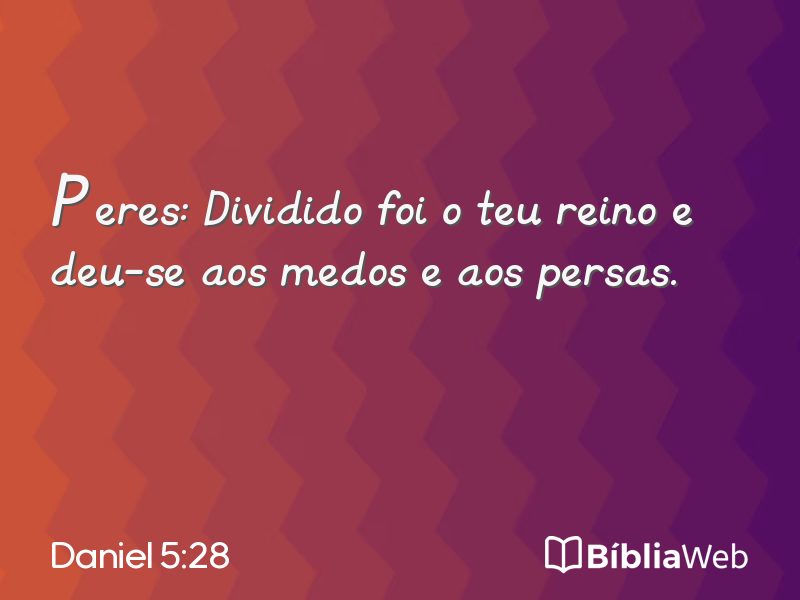 Daniel 5:28 em imagem para compartilhar