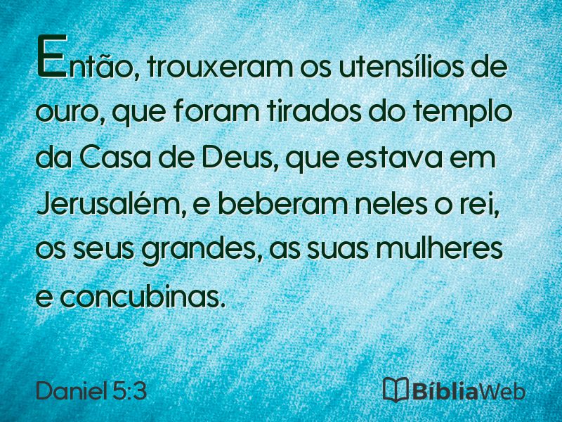 Daniel 5:3 em imagem para compartilhar
