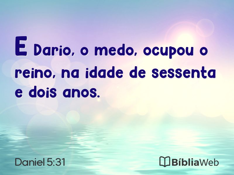 Daniel 5:31 em imagem para compartilhar