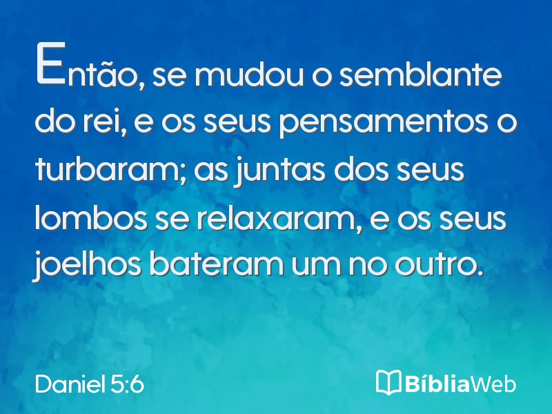 Daniel 5:6 em imagem para compartilhar