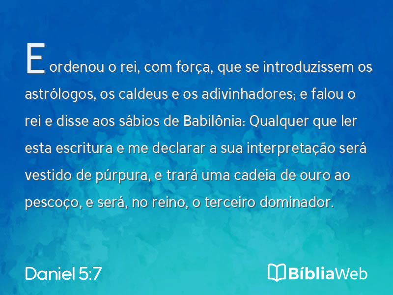 Daniel 5:7 em imagem para compartilhar