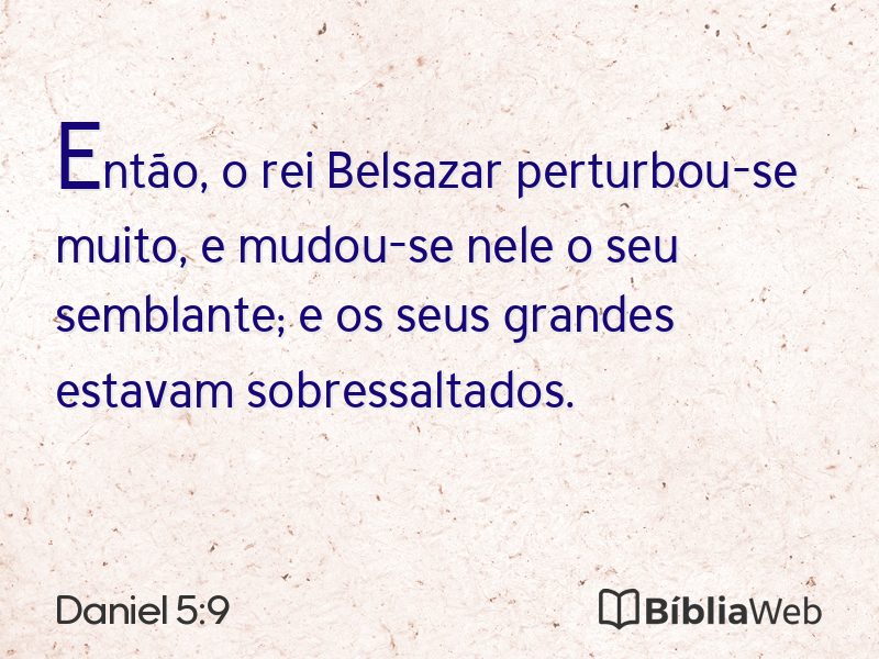 Daniel 5:9 em imagem para compartilhar