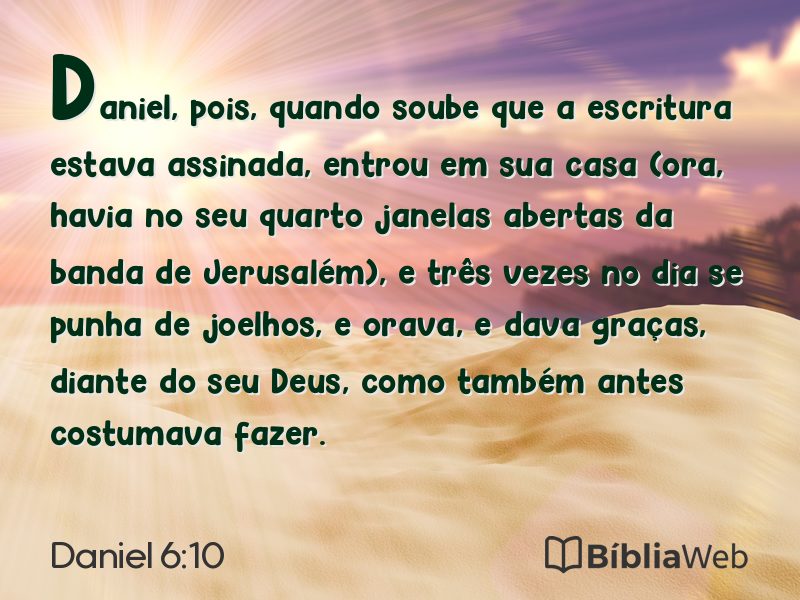 Daniel 6:10 em imagem para compartilhar