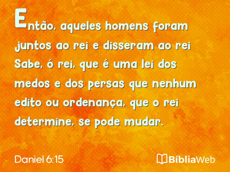 Daniel 6:15 em imagem para compartilhar