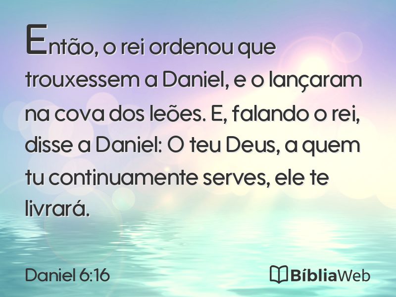 Daniel 6:16 em imagem para compartilhar