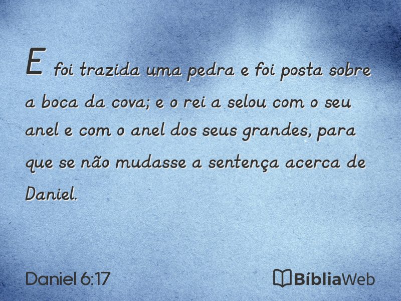 Daniel 6:17 em imagem para compartilhar