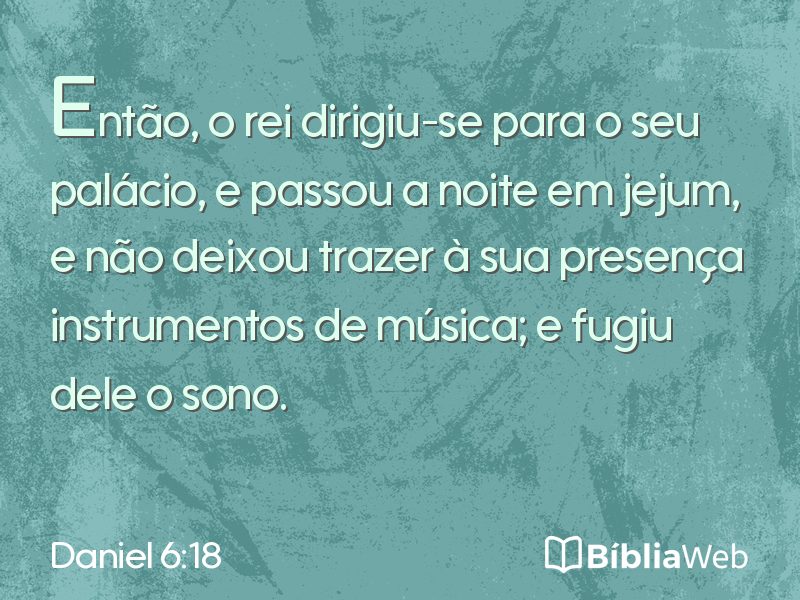 Daniel 6:18 em imagem para compartilhar