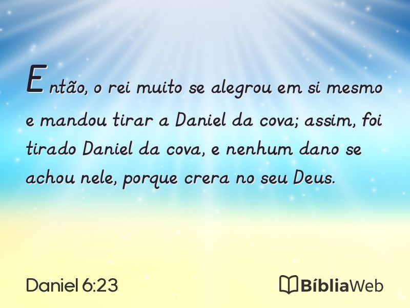 Daniel 6:23 em imagem para compartilhar