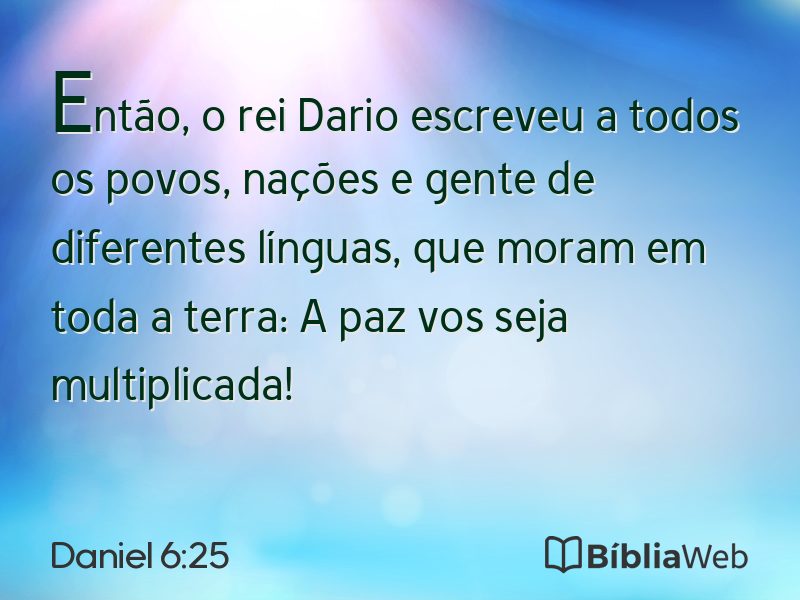 Daniel 6:25 em imagem para compartilhar