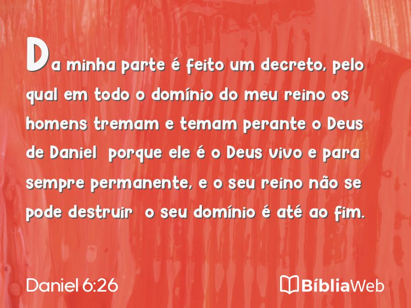 Daniel 6:26 em imagem para compartilhar