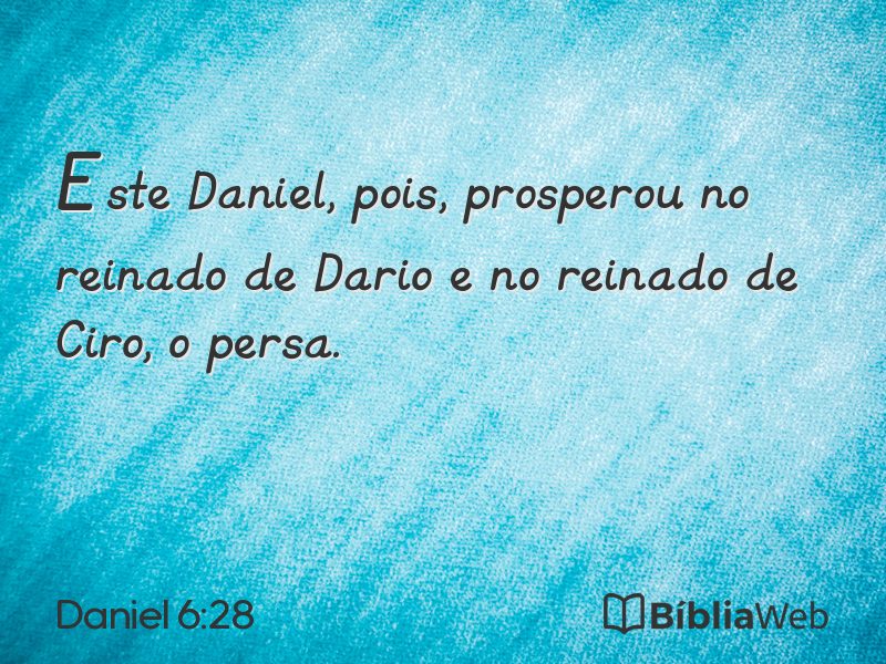 Daniel 6:28 em imagem para compartilhar