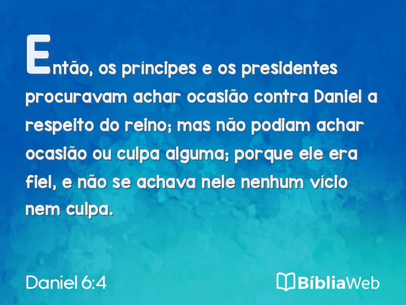 Daniel 6:4 em imagem para compartilhar