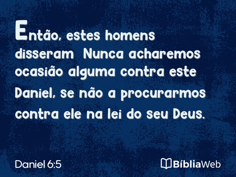 Daniel 6:5 em imagem para compartilhar