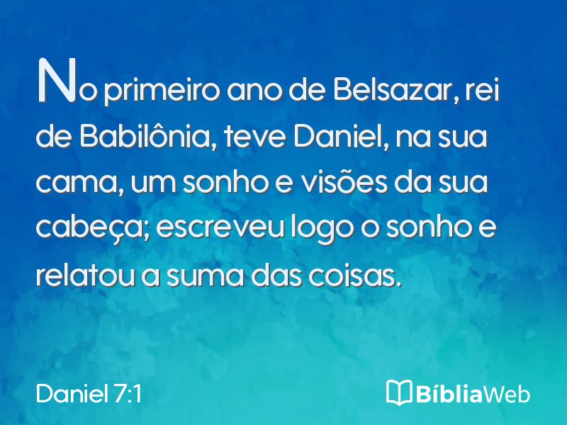 Daniel 7:1 em imagem para compartilhar