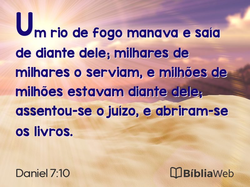 Daniel 7:10 em imagem para compartilhar