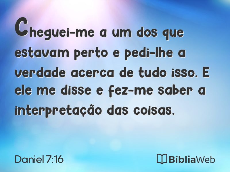 Daniel 7:16 em imagem para compartilhar