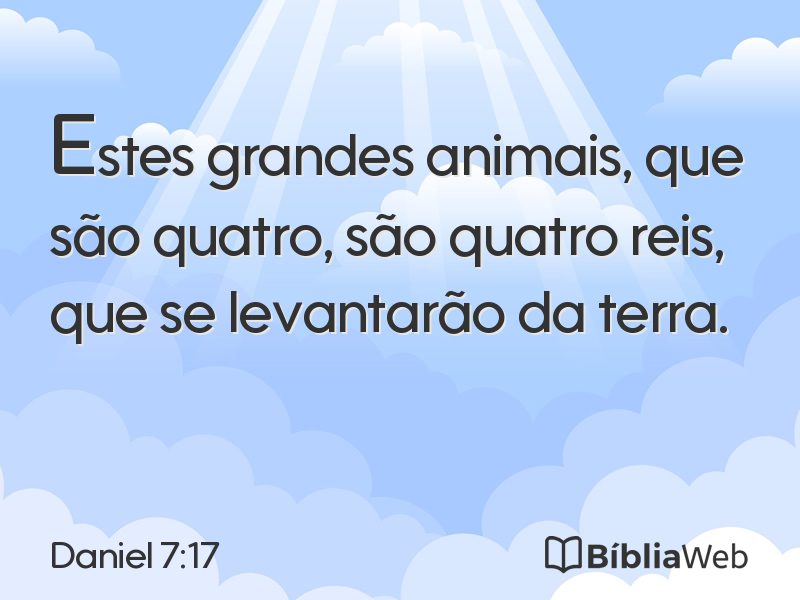 Daniel 7:17 em imagem para compartilhar