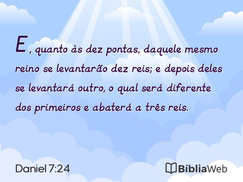 Daniel 7:24 em imagem para compartilhar