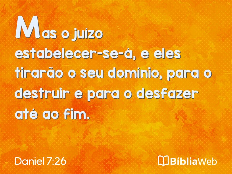 Daniel 7:26 em imagem para compartilhar