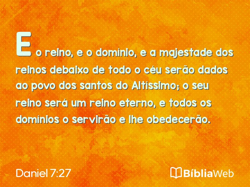 Daniel 7:27 em imagem para compartilhar
