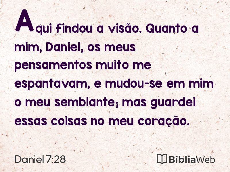 Daniel 7:28 em imagem para compartilhar