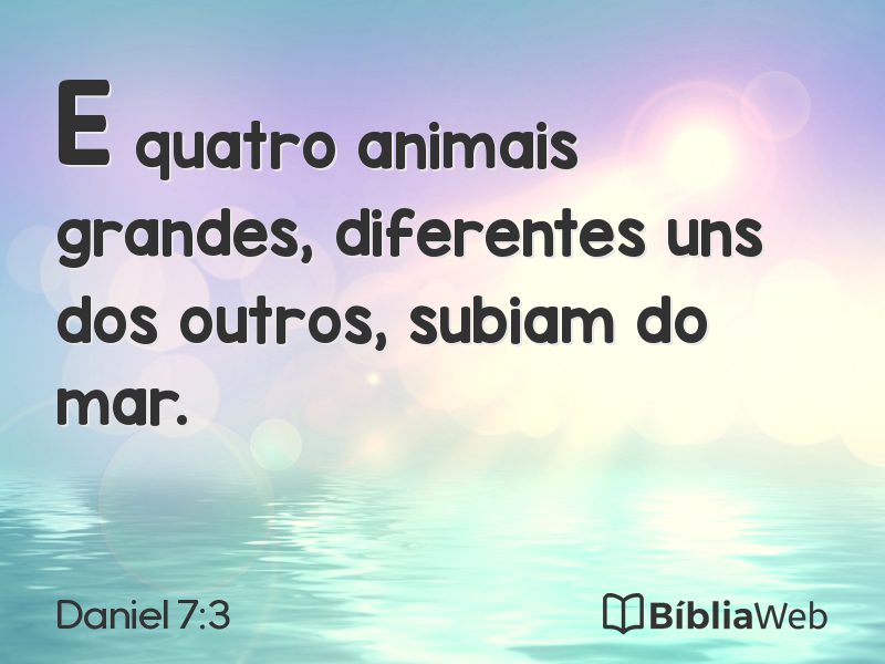 Daniel 7:3 em imagem para compartilhar