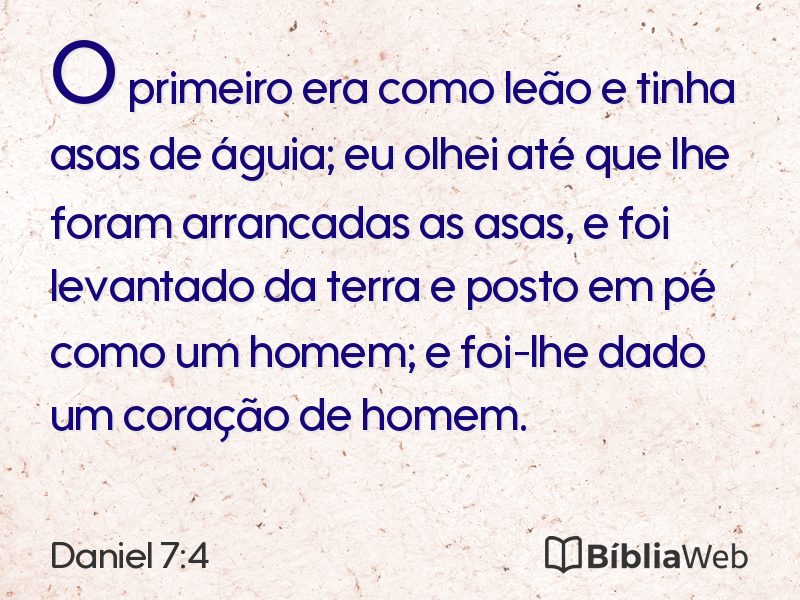 Daniel 7:4 em imagem para compartilhar