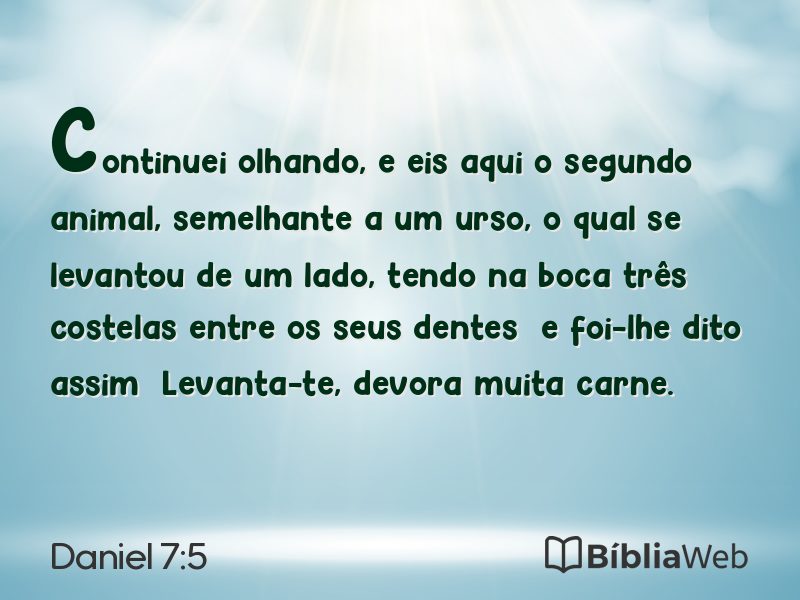 Daniel 7:5 em imagem para compartilhar