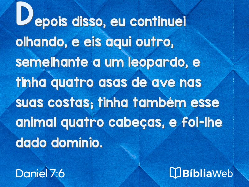 Daniel 7:6 em imagem para compartilhar