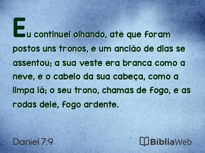 Daniel 7:9 em imagem para compartilhar